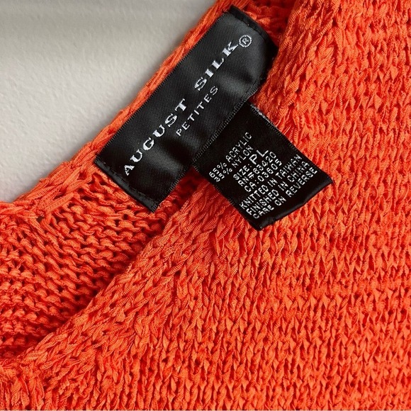 Vintage Knit Sweater Vest Women's Large Stretchy Orange Beachy Coastal‎ Cottage - Picture 3 of 12